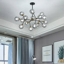 Axyaa Glass Ball LED Chandelier Pendant Lamp - Minimalist, Modern Lighting Fixtures