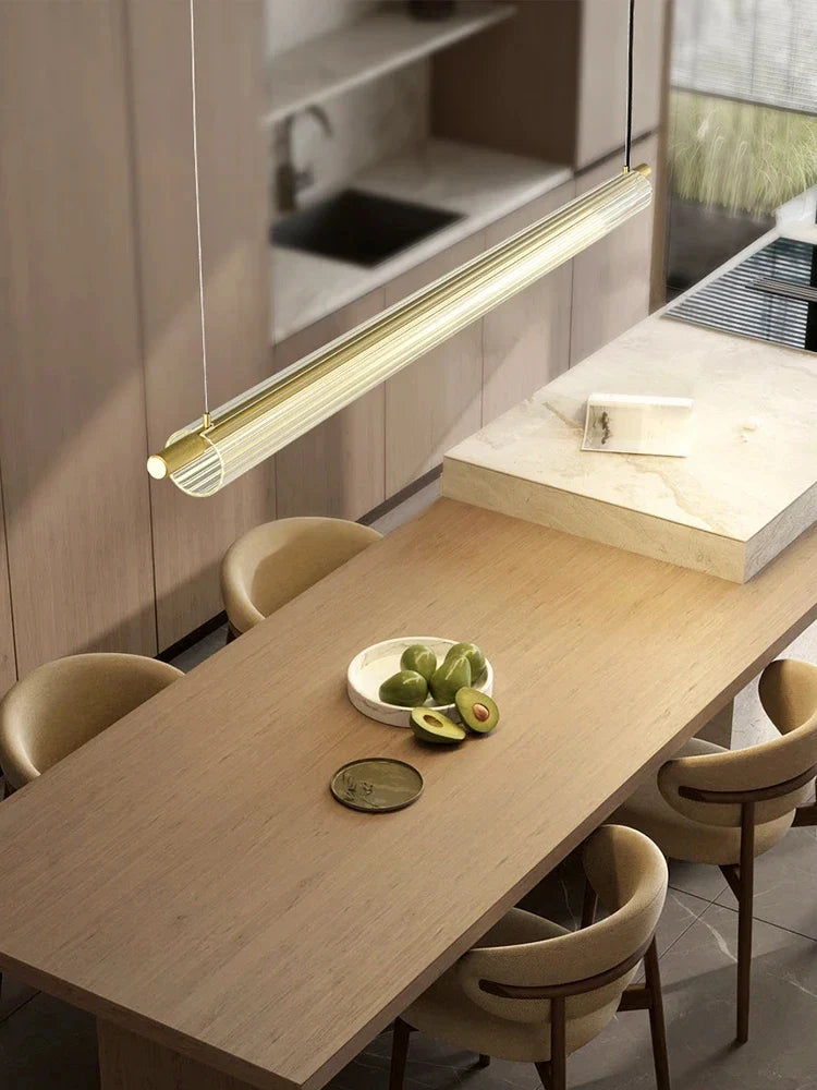 Axyaa Modern Designer Glass Chandelier for Bar and Restaurant with Minimalist LED Interior Art