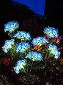 Axyaa Solar Hydrangea Flower Lights LED Ground Plug Lamp for Garden Decoration