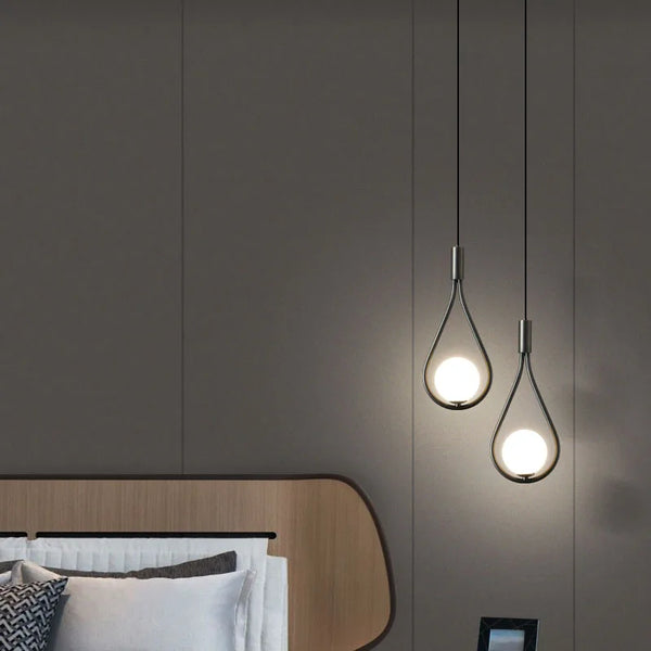 Modern Copper Glass Pendant Lights by Axyaa for Kitchen Island, Dining Room, Bedside