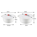 Axyaa Round Microwave Lunch Box Set with Lid for Fresh Food Storage