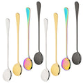 Axyaa Long-Handled Stainless Steel Soup & Dessert Spoon Set