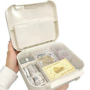 Axyaa Desktop Organizer Box with Lid and Partitions