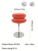 Axyaa Modern LED Stained Glass Mushroom Desk Lamp