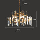 Axyaa Crystal Chandelier Pendant Lights for Luxury Living Room & Dining Room Lighting
