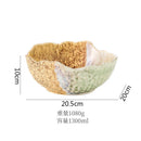 Axyaa Flame-Killed Ceramic Fruit Salad Bowl, Irregular Shape, Molecular Cuisine Tableware