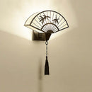 Axyaa Elegant Iron Art Fabric Wall Sconce for Living Room, Bedroom, and Hallway