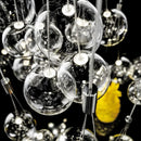 Modern LED Bubble Glass Ball Chandelier for Kitchen, Dining, Bedroom by Axyaa