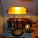 Axyaa Retro Bankers Table Lamp with Glass Cover - Home/Hotel/Work/Study