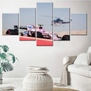 Axyaa Formula 1 Grand Prix Pink Cars Canvas Poster Wall Art for Home Decor