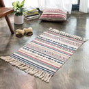 Axyaa Geometric Tufted Tassel Rug Tapestry for Home Decor