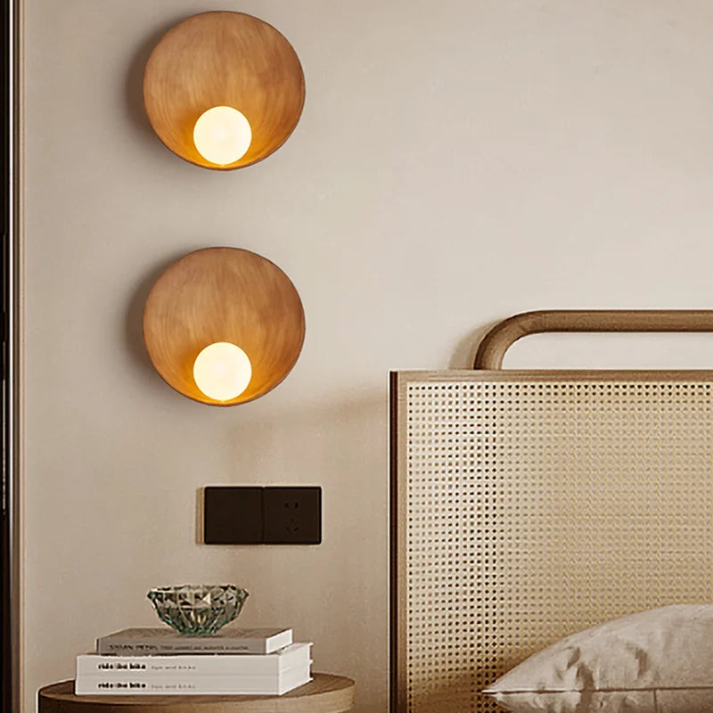 Axyaa Shell Wall Lamp: Chinese Style LED Lighting for Bedroom & Corridor