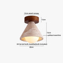 Axyaa Nordic LED Ceiling Light Stone Wood Ball Luxury Ceiling Lamp