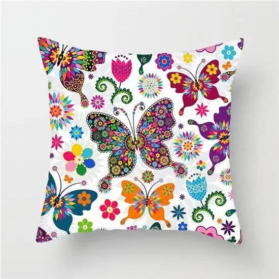 Axyaa Floral Butterfly Pillowcase for Home Decor and Events