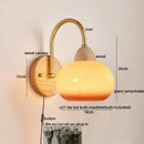 Axyaa Cotton LED Wall Lamp PE Lampshade Pull Chain Switch Nordic Stair Light Fixtures