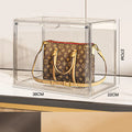 Axyaa Handbag Organizer Closet Storage Box Transparent Dust-proof Showcase Holder Females Luxe Gift