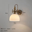 Axyaa Old Copper Retro Wall Light with Clear Glass Shade for Home and Hotel