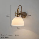 Axyaa Old Copper Wall Light with Clear Glass Shade for Home Décor.