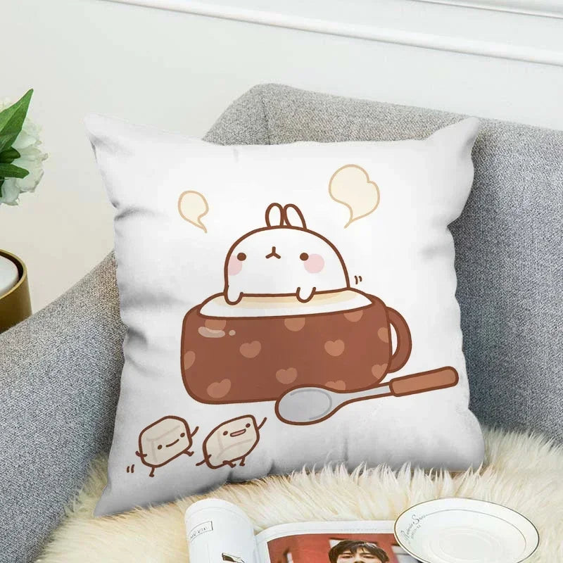 Axyaa Silk Pillowcases for Sofa Decor – Printed Cushion Cover Throw Pillows