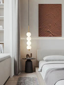 Axya White Pearl Glass Ball Pendant Lights for Kitchen Decor