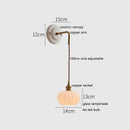 Axyaa White Glass LED Wall Lights Up Down Copper Arm Bedroom Living Room lamp