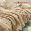 Axyaa Washed Cotton Quilt, Embroidered, Summer Cool, Air Conditioner Quilt