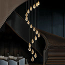 Axyaa Crystal Chandelier Pendant Light for Living Room Bedroom Ceiling, Luxury Indoor Lighting