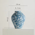 Axyaa Retro Ceramic Bottle Vase | Hand-painted Chinese-style Flower Arrangement Jar