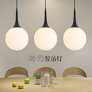 Axya White Glass Ball LED Pendant Light for Modern Living Room Fixture