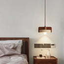 LED Wood Pendant Light Fixture by Axyaa - Modern Yellow Travertine Design for Bedroom, Restaurant, Living Room