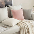 Axyaa Corduroy Pillowcases 45x45 Soft Decorative Cushion Covers for Home Decor