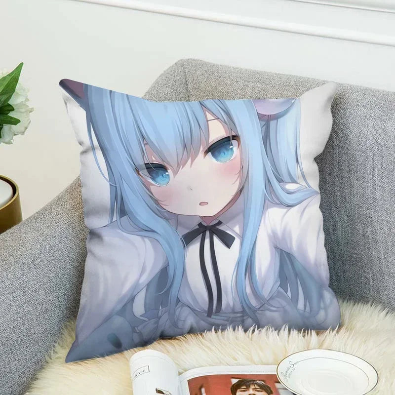 Axyaa Shizuku Anime Pillow Covers 45*45 Cushion Cover for Fall Decor
