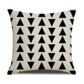 Axyaa Geometric Cotton Linen Cushion Cover - Decorative Sofa Throw Pillow Cover
