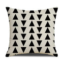 Axyaa Geometric Cotton Linen Cushion Cover - Decorative Sofa Throw Pillow Cover