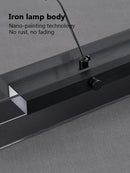 Axyaa Modern LED Linear Chandelier for Kitchen Island, Dining Room, and Living Room