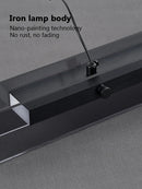 Axyaa LED Linear Chandelier: Modern Pendant Light for Kitchen Island, Dining & Living Room