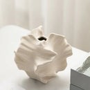 Axyaa Geometric Petal Porcelain Vase for Flower Arrangement and Home Decoration