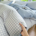 Axyaa Stripe Bedding Set: Single Full Queen King Size Duvet Cover with Pillowcases