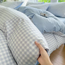 Axyaa Stripe Bedding Set: Single Full Queen King Size Duvet Cover with Pillowcases