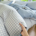 Axyaa Stripe Bedding Set with Pillowcases, Full/Queen/King Size Duvet Cover Set