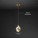 Axyaa Crystal LED Pendant Chandelier: Nordic Iron Lighting Fixture for Home Decor & Aesthetics