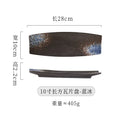Axyaa Sushi Plate Set Ceramic Tableware BBQ Dim Sum Creative Strip Dish