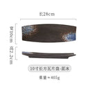 Axyaa Sushi Plate Set Ceramic Tableware BBQ Dim Sum Creative Strip Dish