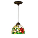 Axyaa European Stained Glass Pendant Chandelier Light Fixture Home Decor