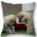 Axyaa Pomeranian Dog Pillowcase Cotton Linen Square Zipper 45X45cm Wedding Decor Pillow cover