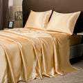 Axyaa Satin Silky Sheets Set, Flat, Fitted Sheet & Pillowcase - US Size