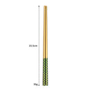 Axyaa Stainless Steel & Wooden Chopsticks Dinnerware Set