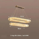 Axyaa Luxury Crystal Chandelier with LED Dimming for Villa Staircase