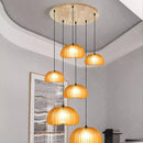 Axyaa Modern Stair Chandelier Pendant Lights Ceiling Lamp LED Chandeliers