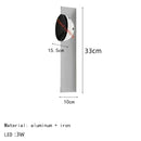Axyaa Chrome LED Wall Lamp: Modern Science Fiction Sconce for Home Decor